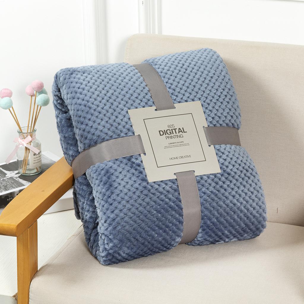 Blanket Blanket Coral Fleece Blanket Winter Solid Color Flannel Pineapple Plaid Blanket Cross-border Sofa Blanket Car Lunch Break Blanket