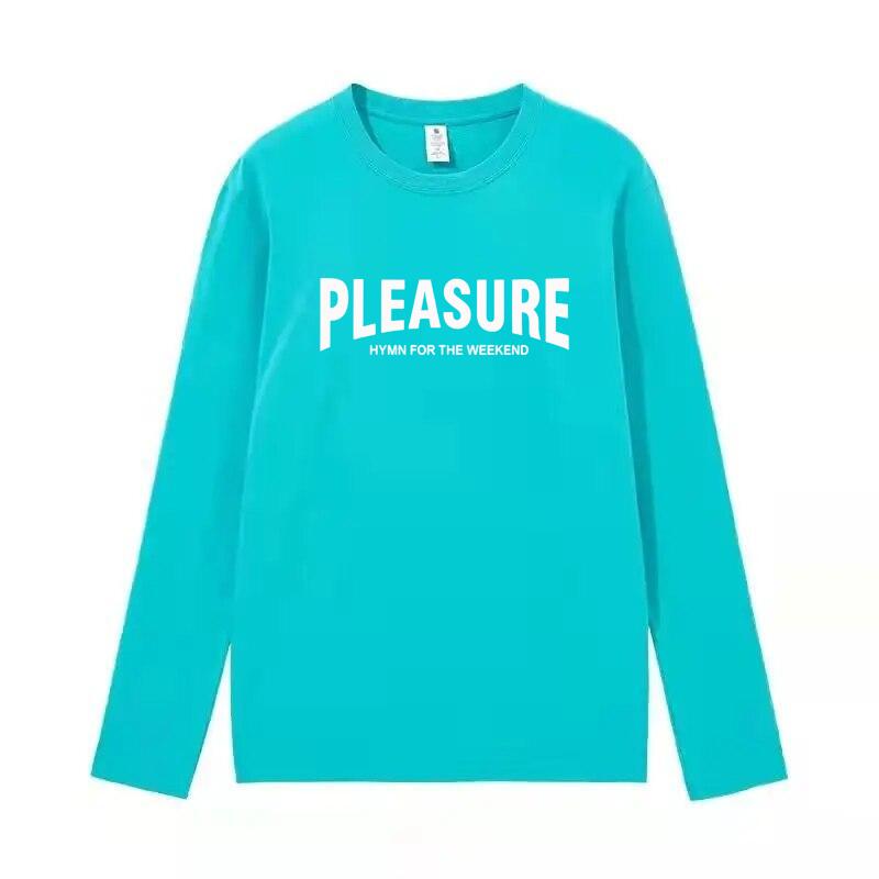 FEGKZLI 2024 Summer Autumn Long Sleeve Loose Causal Unisex Tops 100% Cotton T-shirts  Multi Colors Street Tees