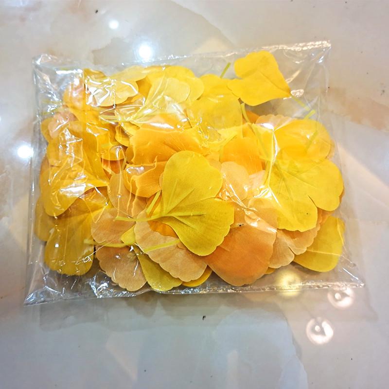 Ginkgo Gelb Herbst Fake Blätter - Hochzeitsfotografie Requisiten, Schaufensterdekoration, Künstliche Herbstlaub Dekoration