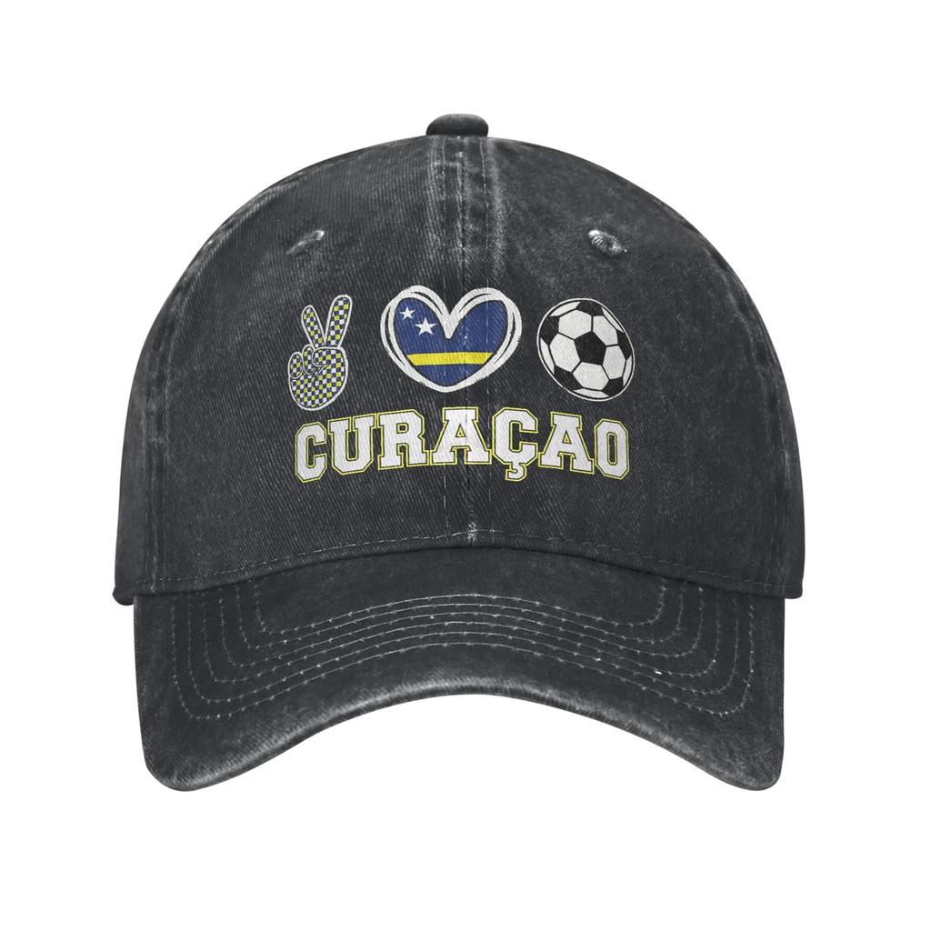 Curacao Football Print Caps For Unisex Cotton Trucker Hat Causal Headwear Baseball Cap Adjustable
