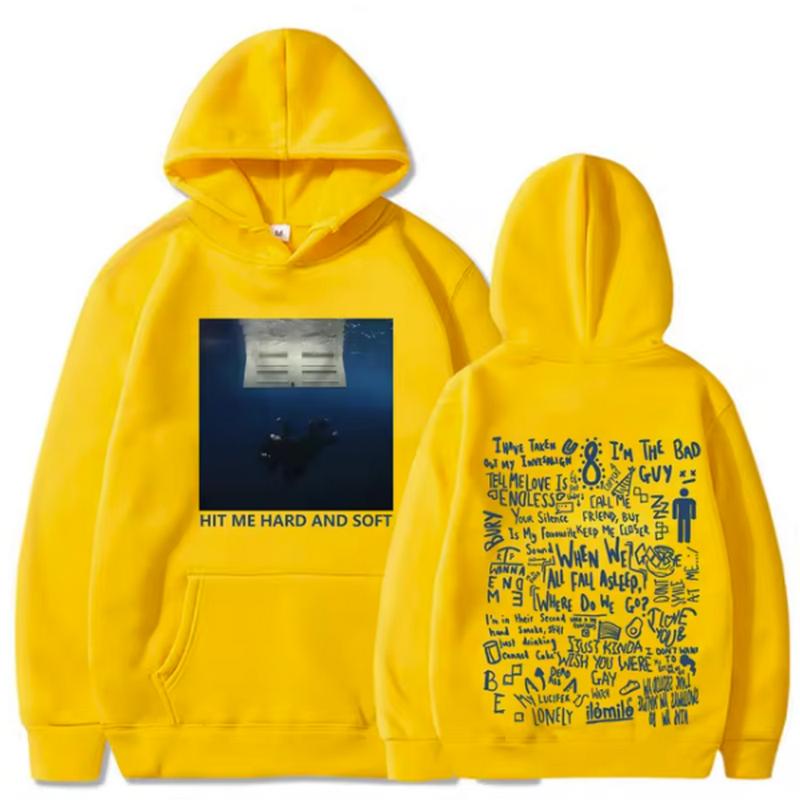 Hit Me Hard and Soft Tour Hoodie Billie Hoodie Men's Hoodie Sudaderas Men's Casual Sports
