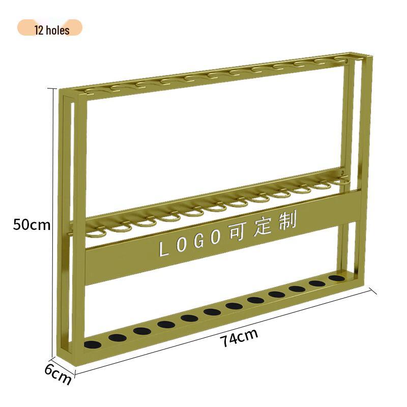 Wall-Mounted Metal Billiard Cue Rack