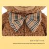 Wavy Bow Tie Teddy Bear Plush - Cute Hugging Toy