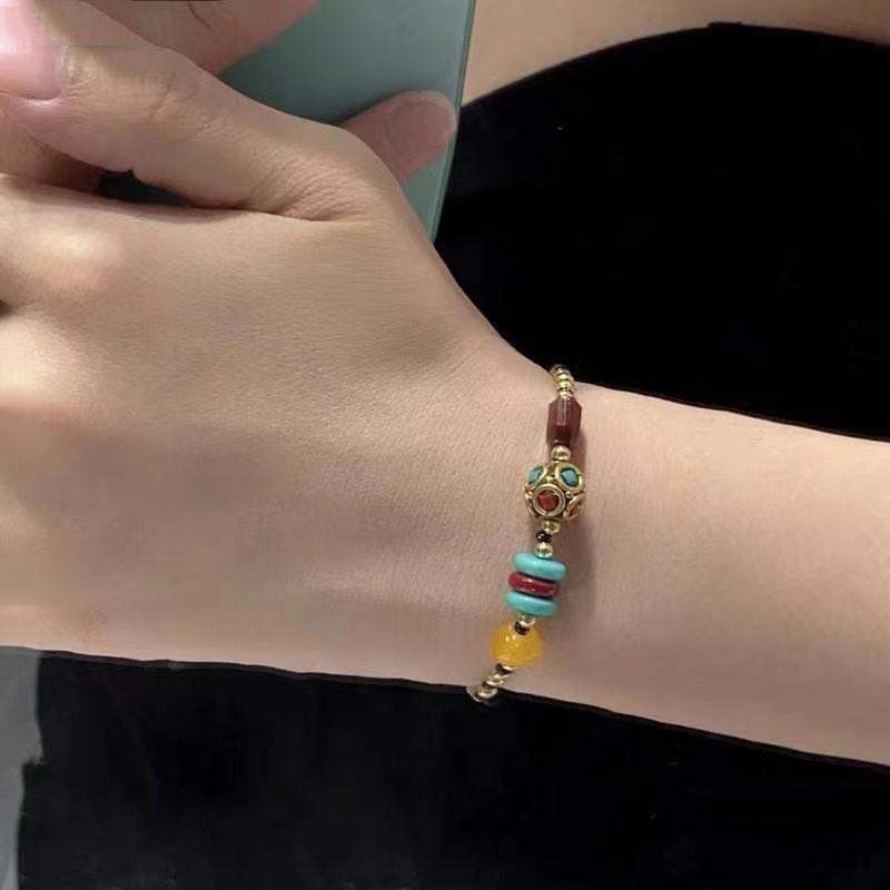 Double Design Creative Layer Braided Rope Bracelet With Cute Elephant Charm