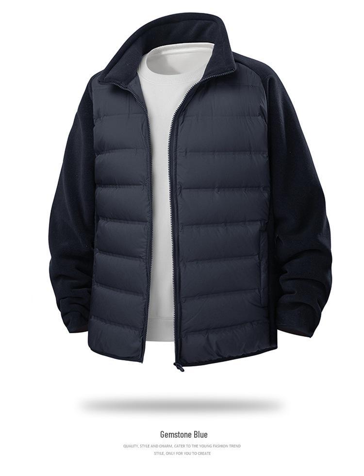 Fetter Bruder Winter Herren Übergröße Daunenjacke, 400+ Jin, Leicht, Stehkragen, Extragroß