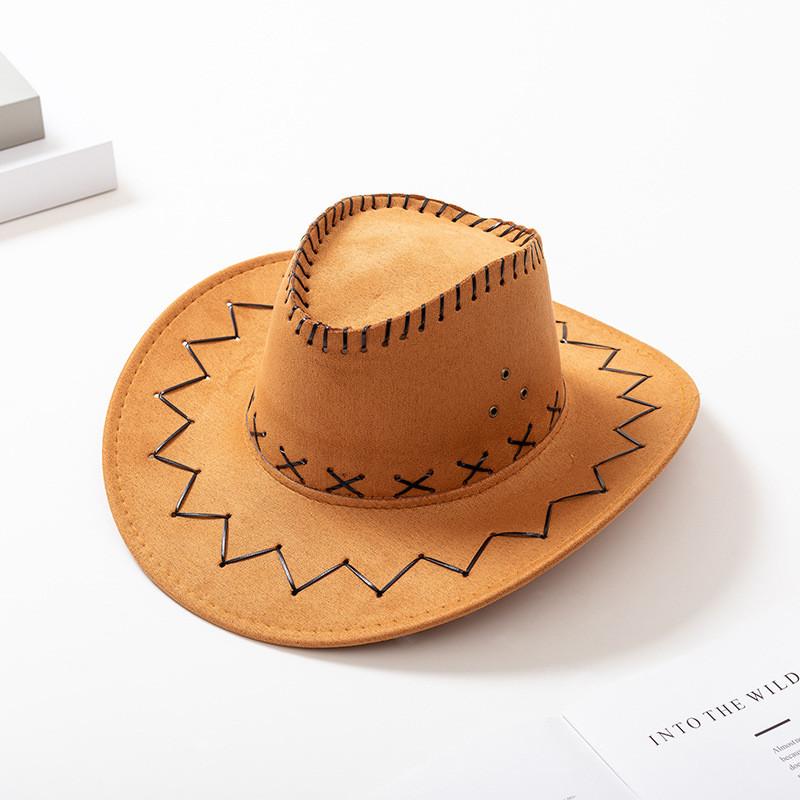 Western Cowboy Hat For Adults And Kids Sun Protection Stylish Summer Fashion Made Of Faux Leather
