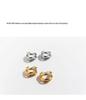 Real Gold-Plated Copper Crazy Sister Classic Three-Tube Earrings: Women's C-Shaped Hoop Silver Needle 300