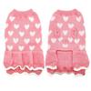 Valentines Day Pet Sweater Dress for Small Dogs All Size Cats Heart Pattern Designs Knitdress Turtleneck Knitwear