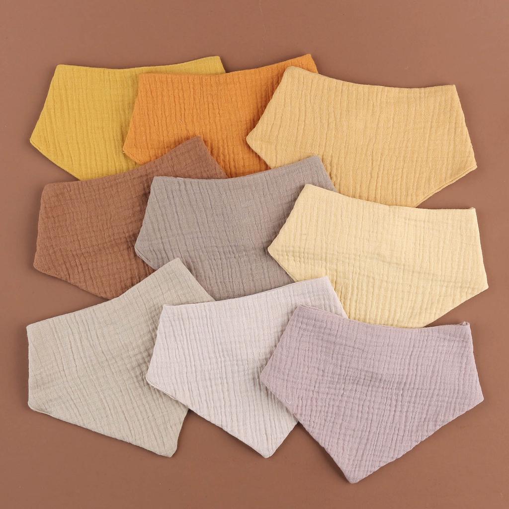 Baby Bib Soft Breathable Drooling Bib Cotton Print Burp Cloth Snap Bibs Infant Teething Bib Neck Scarf Nursing Supply
