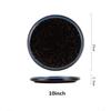 Steak plate plate Household creative black sushi Commercial Japanese food Dim sum flat plate breakfast dishes and plates sets