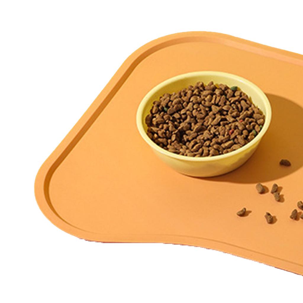 Pet Feeding Mat Waterproof Slip Resistance Silicone Dog Food Mat Cat Placemat for Floors