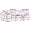 Outdoor Sofa Set with Cushions 8 pcs Natural and Black