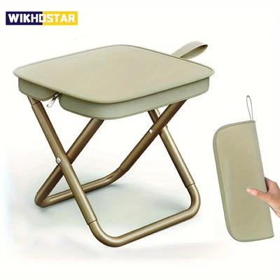 Outdoor Folding Pencil Case Small Stool Pocket Stool Portable Fishing Stool Camping Travel Leisure Handbag Chair