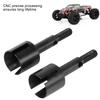2pcs Aluminum Alloy Metal Wheel Axle for HIMOTO 1 10 E10MTL E10MT E10BP RC Car Part (Black)