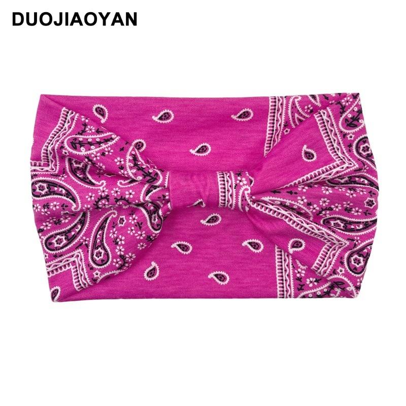 Knot Headband, Color Blocked Pattern Printed Sports Headband, Fashionable Polka Dot Wide Edge Elastic Headband