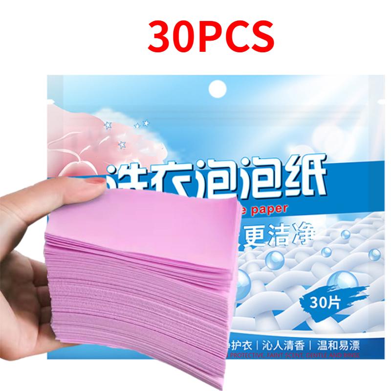 

30-150Pcs Laundry Tablets Strong Decontamination Laundry Detergent Sheet Clothes Cleaning Laundry Soap Laundry Bubble Paper