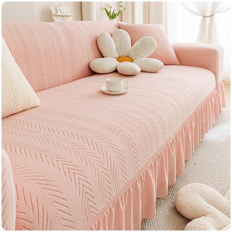 Printed Skirt Sofa Cover Anti Cat Scratch All Season Sofa Cover All Inclusive New Dust Cover