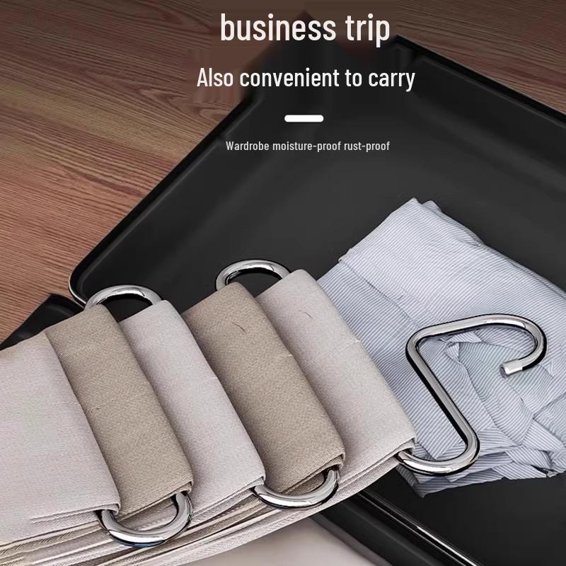 5-Tier Multi-Layer Stainless Steel Pants Rack for Home and Dorm Wardrobes