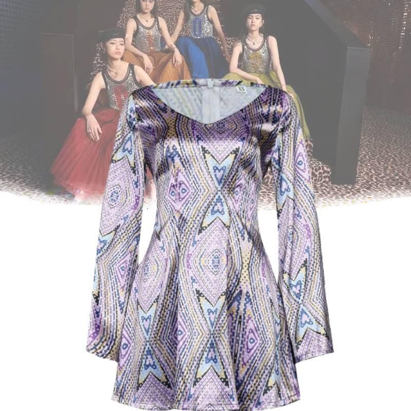 Retro European And American Hippie Disco Party Dress Costume For Halloween