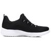 Skechers Dynamight Round Toe Comfortable Fabric Mesh Synthetic Leather Low Top Running Shoes Women sneaker Black White 12119-BKW