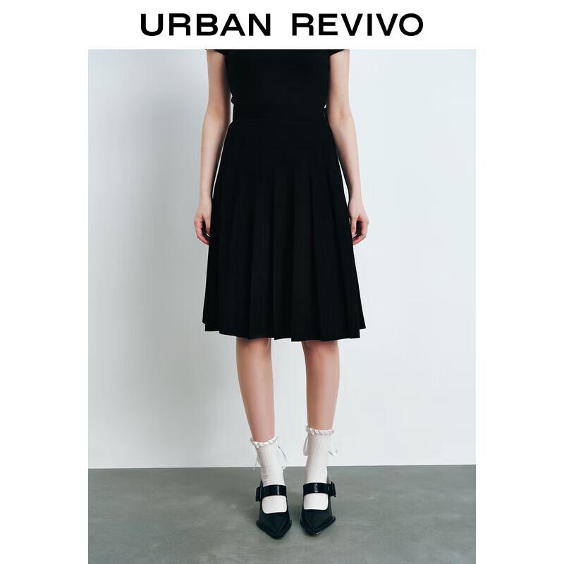UR Women s Classic A-Line Pleated Midi Skirt XS