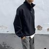 Men's Versatile Half-Zip Stand Collar Hoodie - Trendy, Heavyweight, Loose-Fit, American-Style for Spring/Autumn