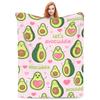 Avocado-Kuscheldecke, Weiche leichte Flanelldecken für Bett, Couch, Sofa, Ganzjahres-Warme Gemütliche Flauschige Plüsch-Mikrofaserdecke