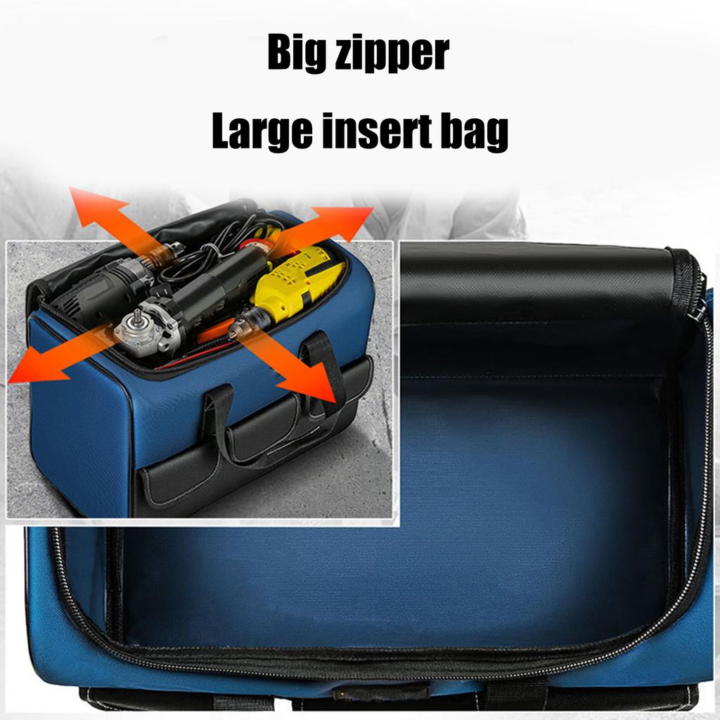 Extra Thickened Workshop Tool Storage Pouch Multi Compartment Design Waterproof Fabric Strong Construction for Auto