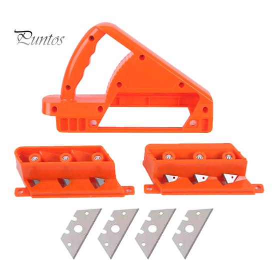 Plasterboard Edger with 10 Blades Drywall Plasterboard Fast Cutter Precise 45/60 Degrees Gypsum Board Hand Plane Drywall Edge Chamfer Woodworking