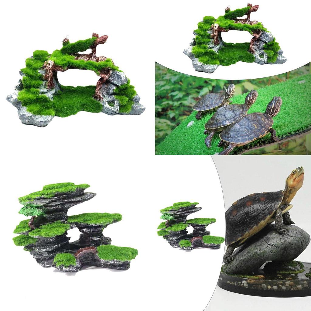 Aquarium Decor Fish Tank Decoration Decorative Small Fish Hideaway Multipurpose Creative Mountain View Stone Ornament Rockery