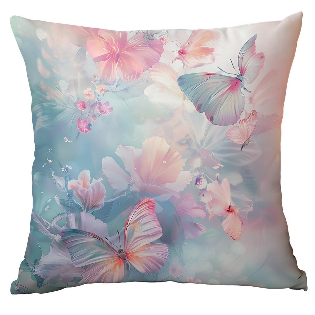 New Creative Butterfly Pillowcase Spring and Summer Dreamy Pillowcase Home Bedside Sofa Backrest Cover