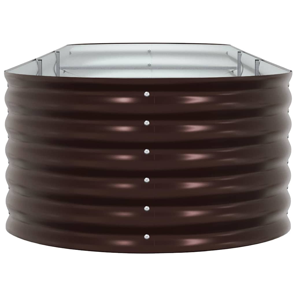Raised Bed Brown 320 x 80 x 44 cm Steel