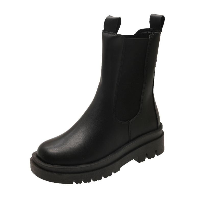 Chelsea Cigarette Boots Women's New Shoes Black Short Boots Large Size Martin Boots Spring and Autumn Boots
