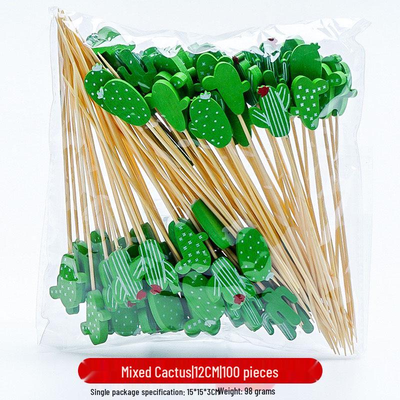 

Бамбукові шпажки для фруктів та коктейлів 12 см – Креативні художні зубочистки для десертів