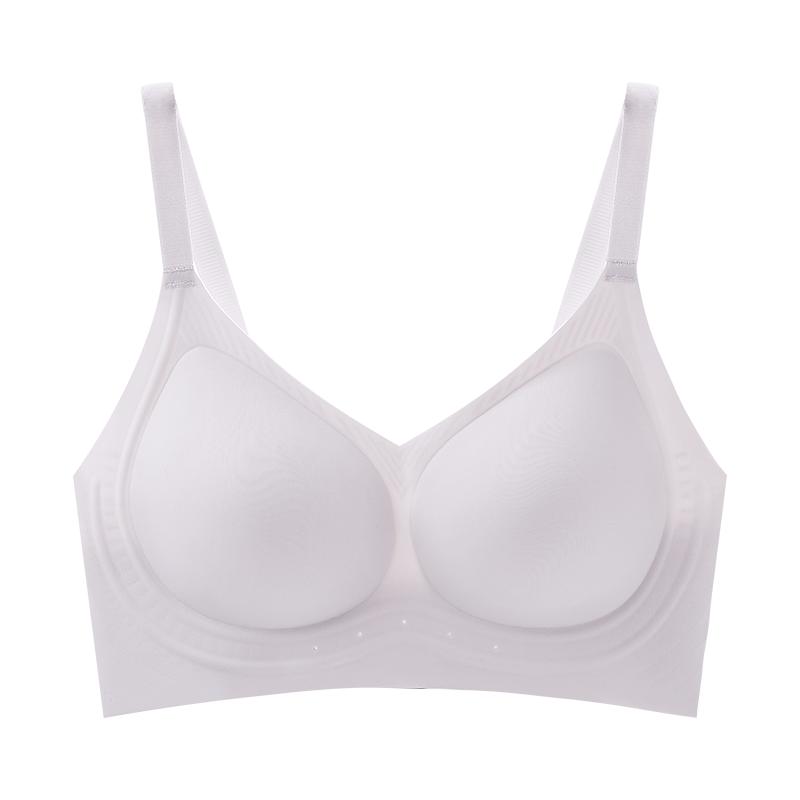 Oudifen Cool Soft Support Women's Small Breasts Cool Without Trace Underwear Gather, Side Breasts Anti Sagging Steel Rim Bra Bra