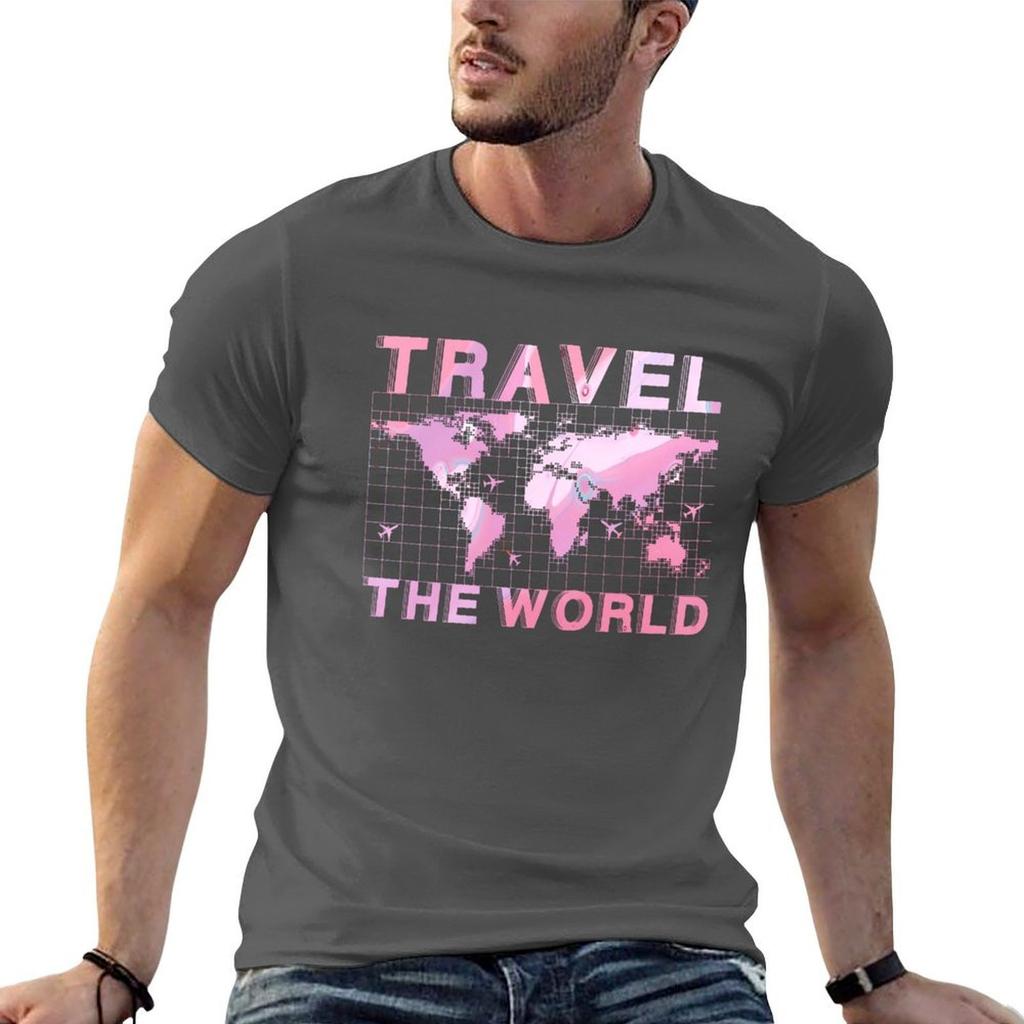 Female World Traveler Tshirt Simple Casual Short Sleeve Tee