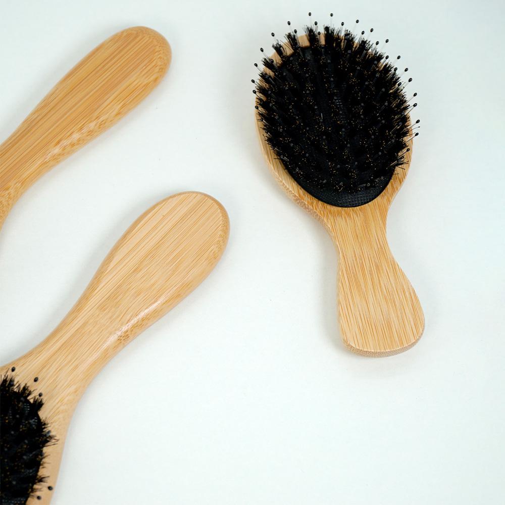 Bamboo Handle Air Cushion Hair Brush - Anti-static Scalp Massage Comb, Detangling for All Hair Types, Daily Hair Care Tool