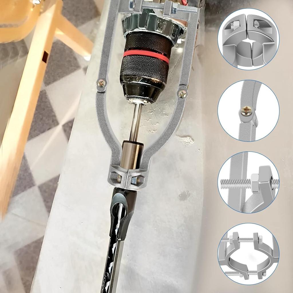 Square Hole Drill Bit Adapter Bracket for Drill Machine - Quickly Install Disassemble (1 Pcs)