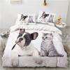 Animal Lie Down Bedding Set,Boy&Girl Duvet Cover Pillow Case Gift, Home Bedroom Quilt Set Large King 260x220cm