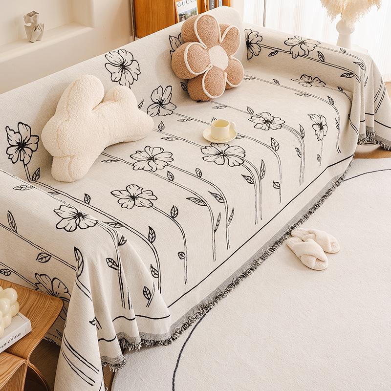 Four Seasons Universal Sofa Cushion Chenille Universal Sofa Cover Towel Full Covered Cover Anti-Scratching Cushion
