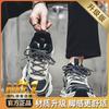 Hong Kong style dad shoes summer sense mesh casual thick sole heightening sports shoes