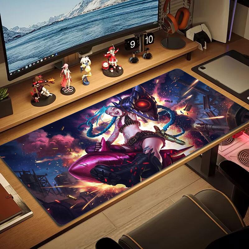 Cyberpunk Warrior Large Size Mouse Pad Large Gaming Table Cushion Nonslip Laptop Tablet Big Mousepad Xxl Mat Mini Pc Playmat With Lock Edge
