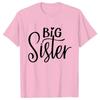 Kurzarm Mode Damen T-Shirt Große Mittlere Schwester Passende T-Shirts Damen Lässiges Oberteil T-Shirts Cartoon Grafik T-Shirts
