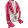 Jewelry Scarf Metal Diamond Jade Pendant Women Shawl Scarf