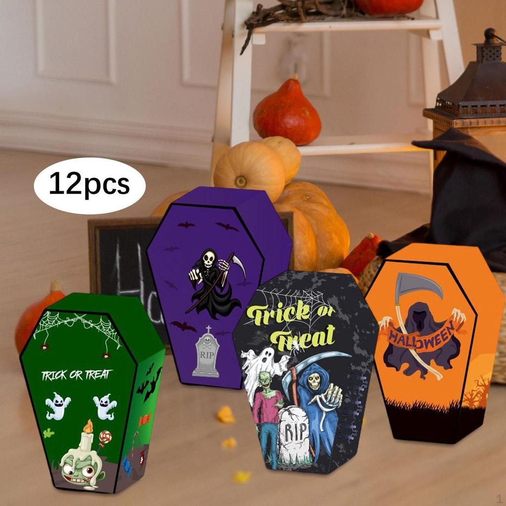 12pcs Paper Sweets Candy Boxes Gift Keepsake Gifts for Festival Lovers Kids