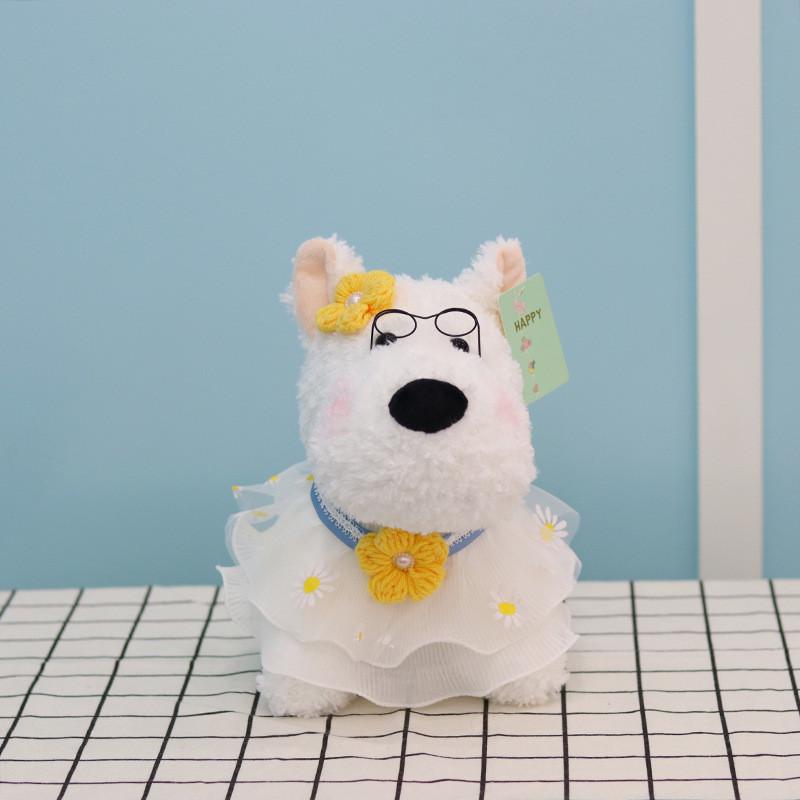 West Wear Clothed Highland White Terrier Plush Toy Cartoon Stuffed Doll Animal