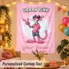 Der rosarote Panther Personalisierte Wandteppich Benutzerdefinierter Name Text Polyester Hängende Dekoration Haus Raum