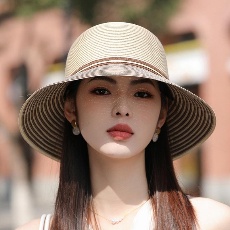 Sun Hat Women's Straw Hat Summer Beach Holiday Big Brim Sunhat
