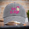 pc A GIRL KPOP Printed Washed Baseball Cap an Adjustable Sunshade Hat Is an Essential Item for Parties And Fashionable Outfi