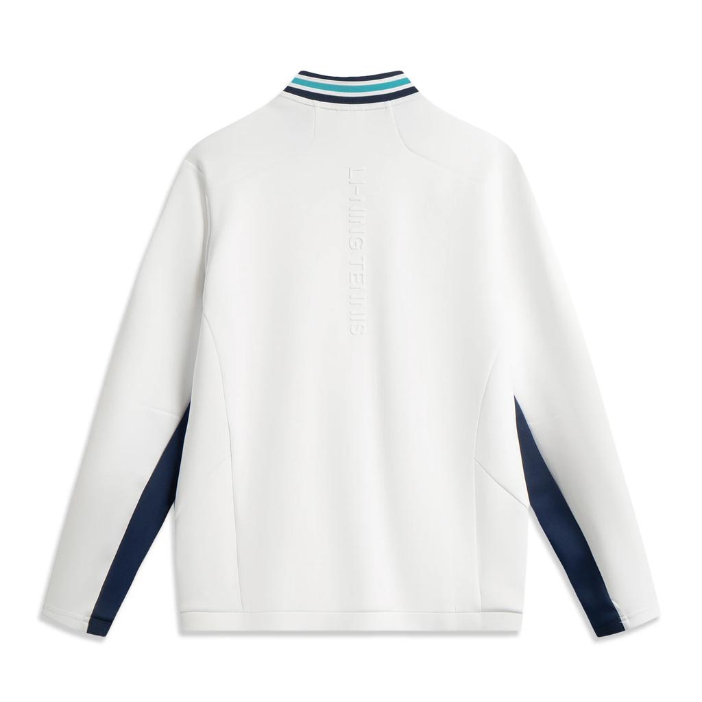Li Ning Tennis Series Minimalist Casual Stand Collar Zipper Versatile Cardigan Sweatshirt Men sweatshirt AWDUH07-1